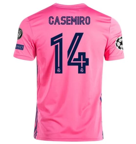 Real Madrid Away Kit Soccer Jersey CASEMIRO #14 2020/21